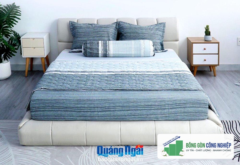 Sản phẩm chăn, ga, gối, đệm ngày càng đa dạng về mẫu mã, chất liệu.  ẢNH: HIỀN THU