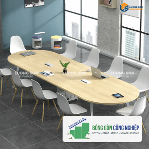 Bàn họp chân IMA mặt hình Oval 3m6 BH9336-T