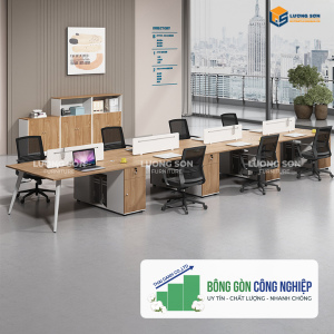 Cụm bàn làm việc 8 người chân IMA CB3748-12T