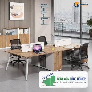 Cụm bàn làm việc 4 người chân IMA CB3724-12T