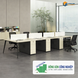 Cụm bàn làm việc 8 người chân IMA CB3948-12D