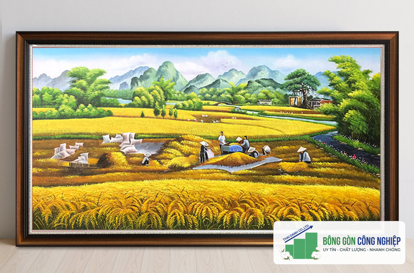 25+ Mẫu Tranh Đồng Quê Lúa Chín Mùa Vàng Bội Thu